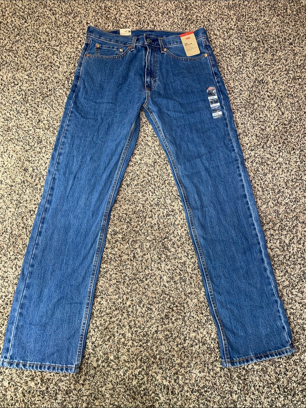 Levi's 505 Regular Men's Straight Leg Relaxed Blue Denim Jeans 34X34 NWT